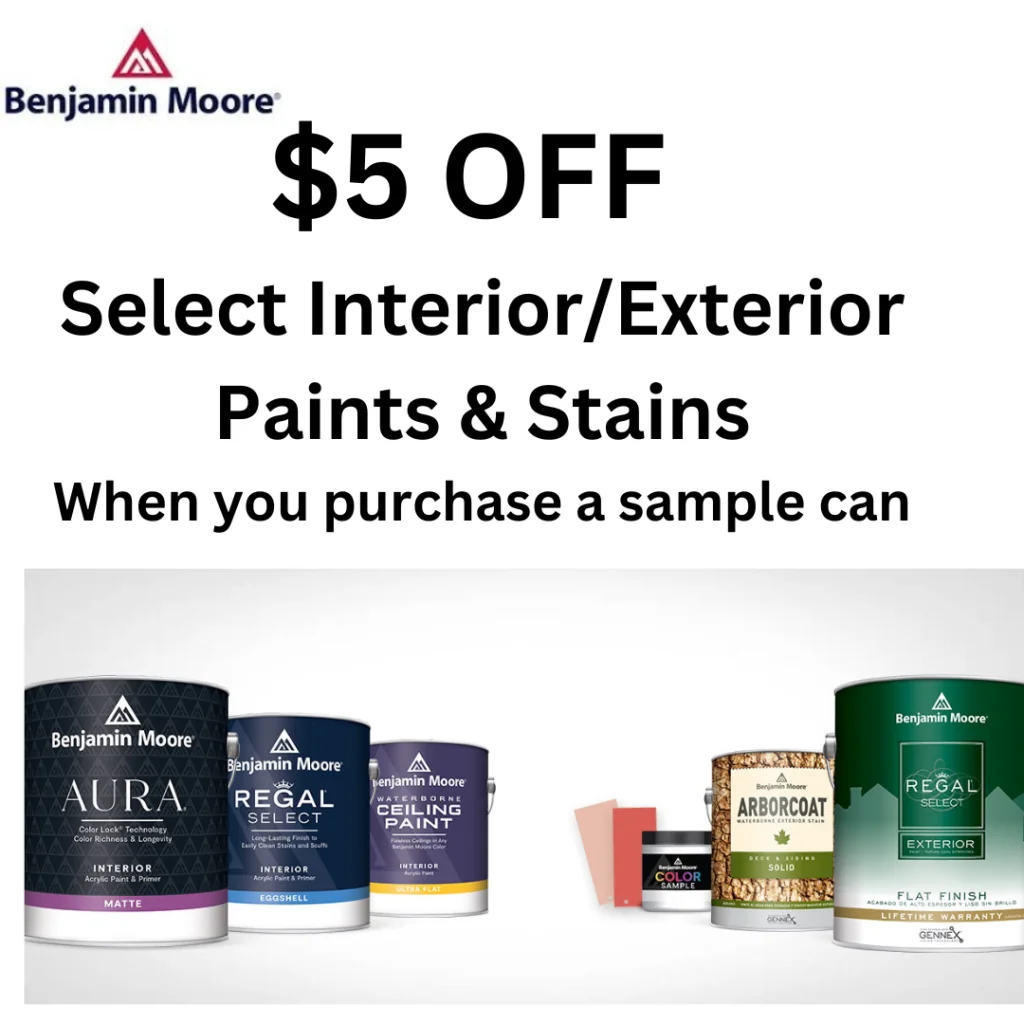 $5 OFF Select InteriorExterior Paints